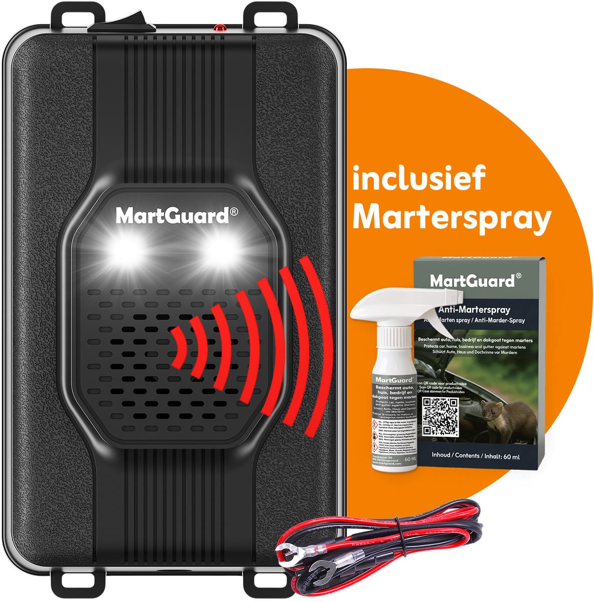 MartGuard® Car & Home Secure Pro - Marterverjager - 3-in-1 - Auto & Huis - Incl. marterspray