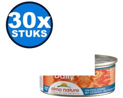 30x Almo Nature Daily Mousse - Oceaanvis - Kattenvoer Natvoer - 85g