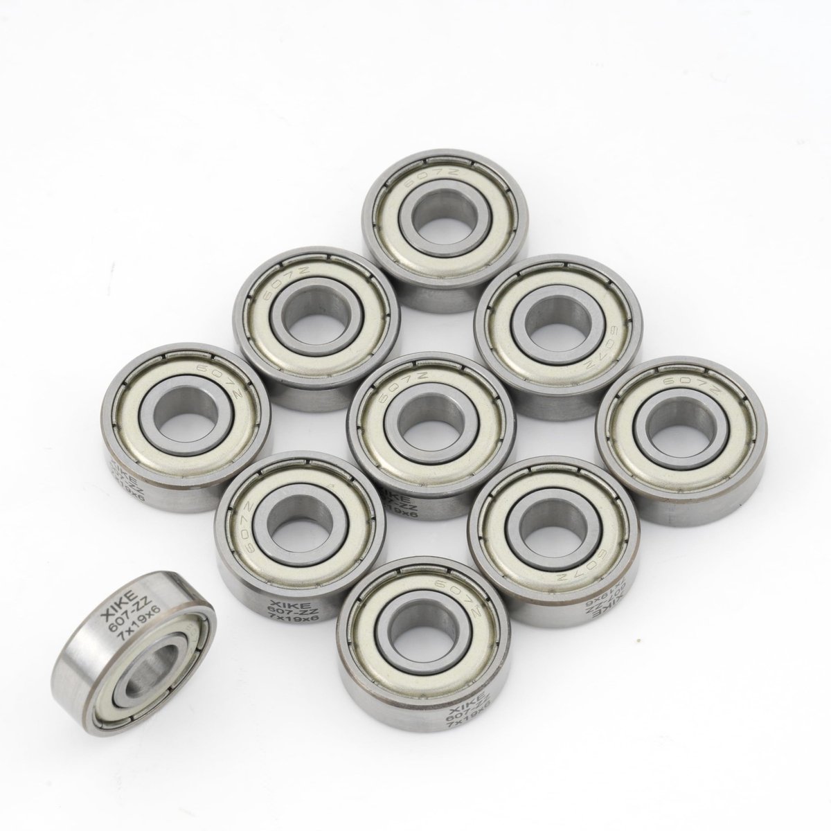 SolidKeus - Set van 10 Ball Bearings 607ZZ met Metaal Seals