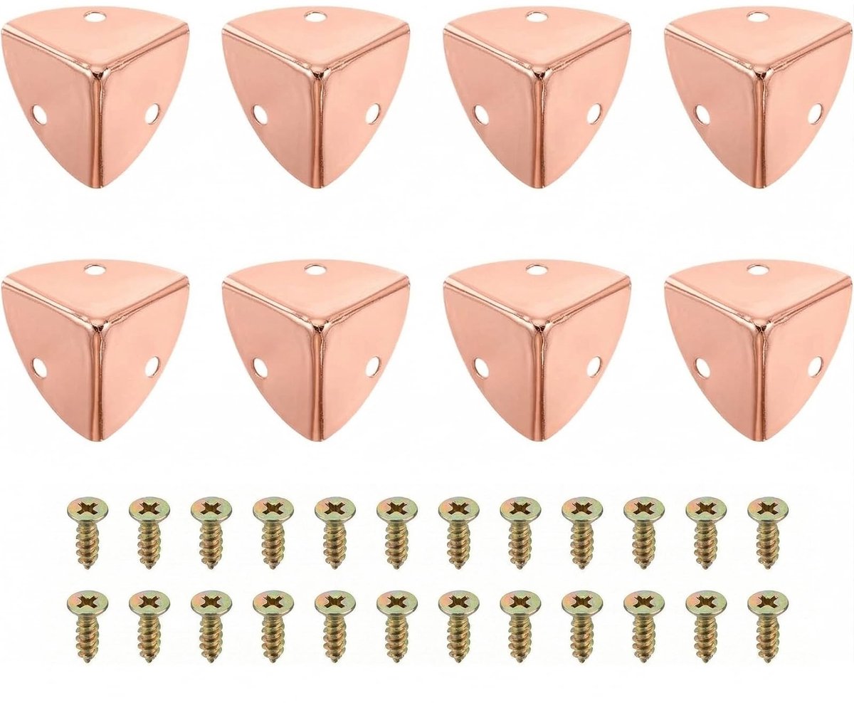 SolidKeus - 8 Stuks Hoekbeschermers van Metaal in Roségoud