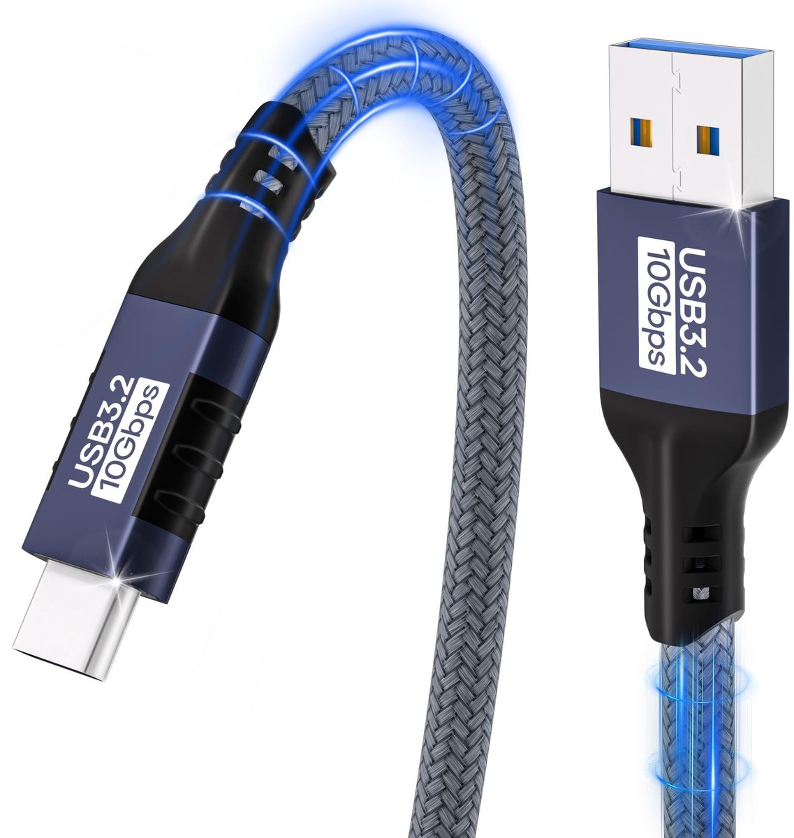 SolidKeus - USB A naar USB C Kabel 1m voor Snelle Gegevensoverdracht