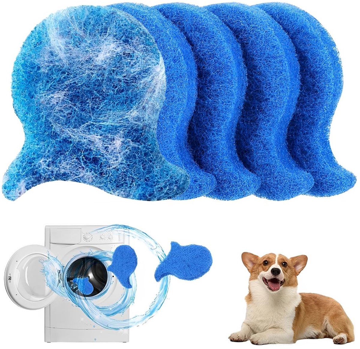 SolidKeus - Set van 5 Herbruikbare Wasmachine Droogballen voor Vachtverwijdering