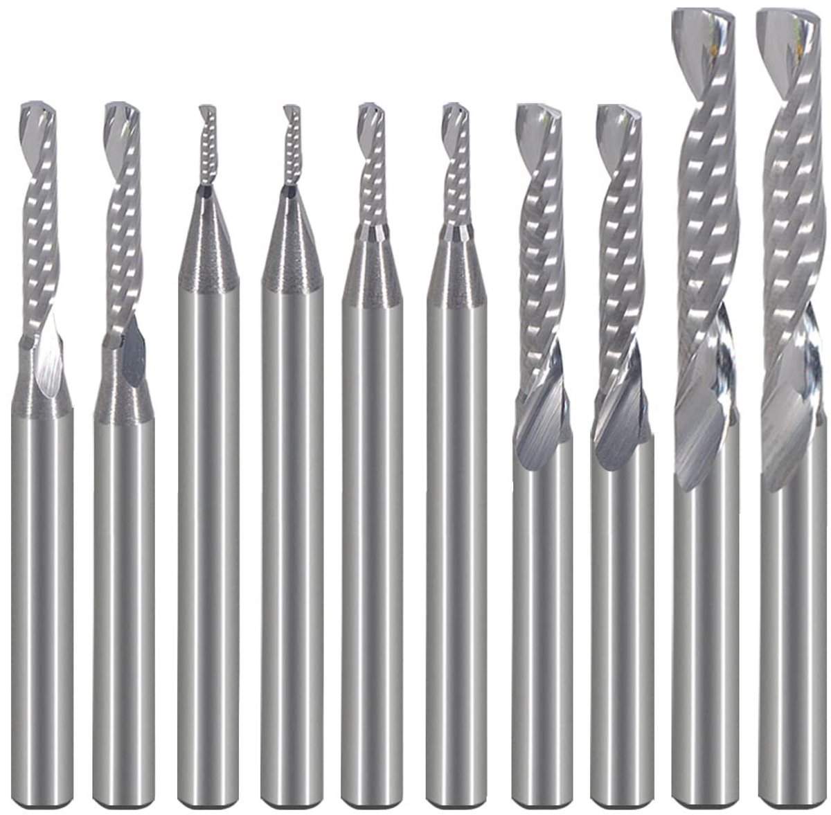 Spiraalfrezen voor CNC met 1 tot 3.17 mm diameter - HSS, slijtvast en precisie bewerking