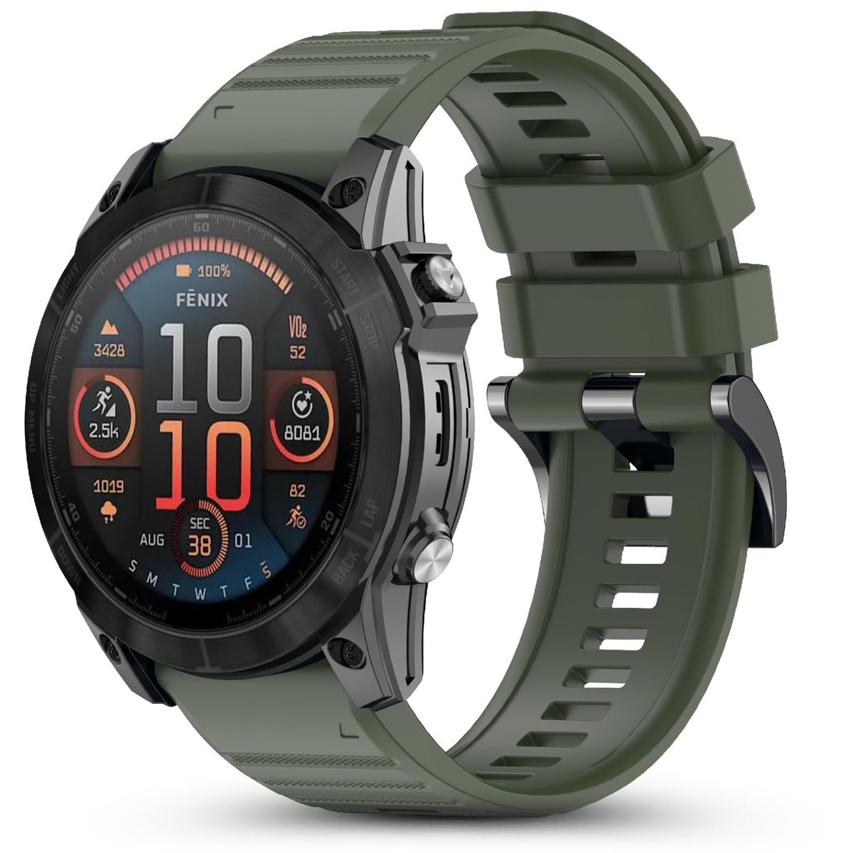 SolidKeus - 26mm Silicone Horlogeband voor Garmin Smartwatch