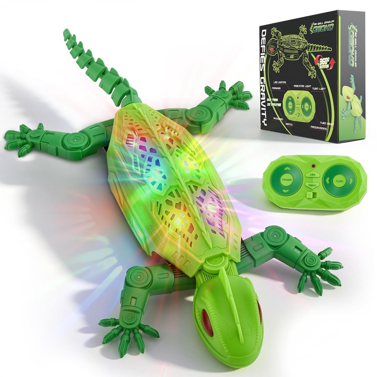 SolidKeus - Geleide Lizard Speelgoed met LED Ogen en Afstandsbediening