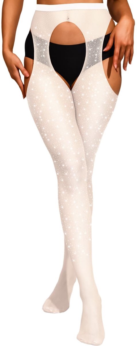 SolidKeus - Glitternet Kousen met Diamanten