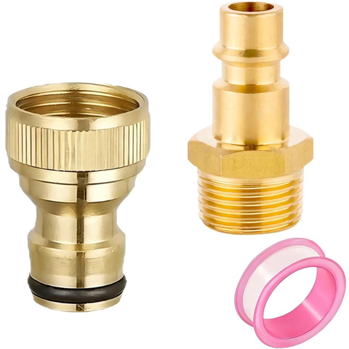 SolidKeus - Universele Faucet Adapter met 2 Koppelingen en PTFE Tape