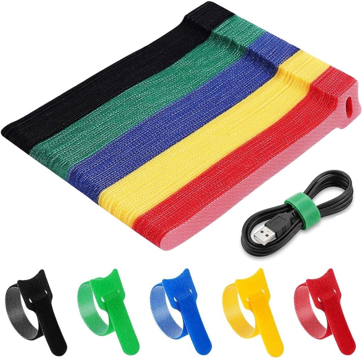 SolidKeus - Set van 100 Herbruikbare Kabelbinders