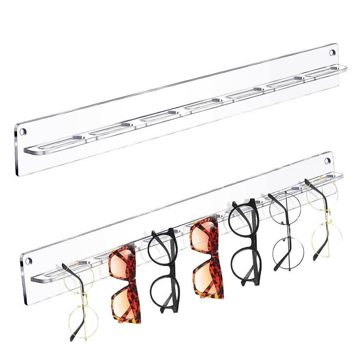 SolidKeus - Set van 2 Wandmontage Zonnebril Organisers van Acryl
