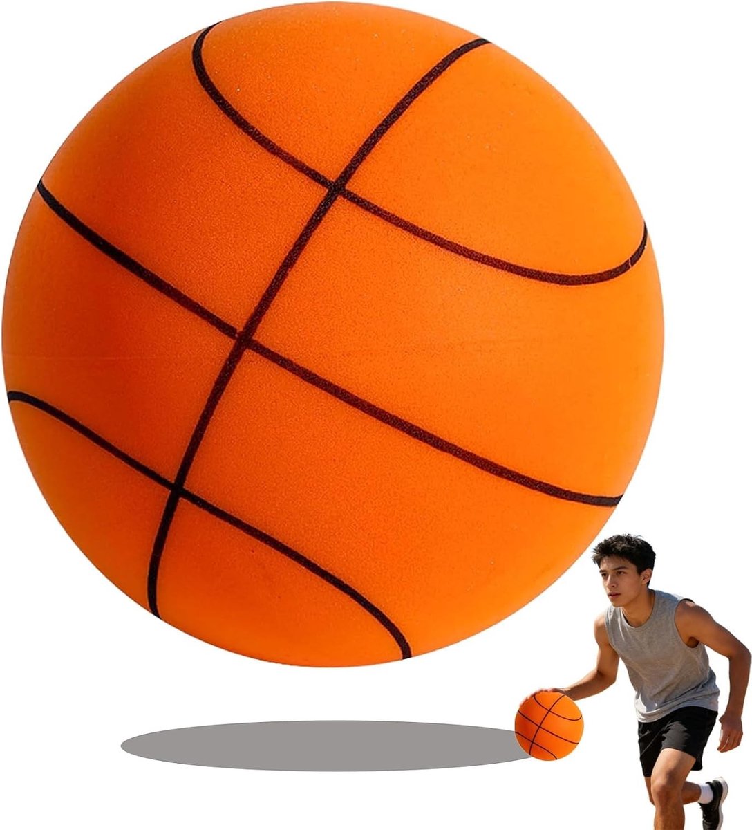 SolidKeus - Stille Basketbal 24 cm voor Binnen en Buiten Training