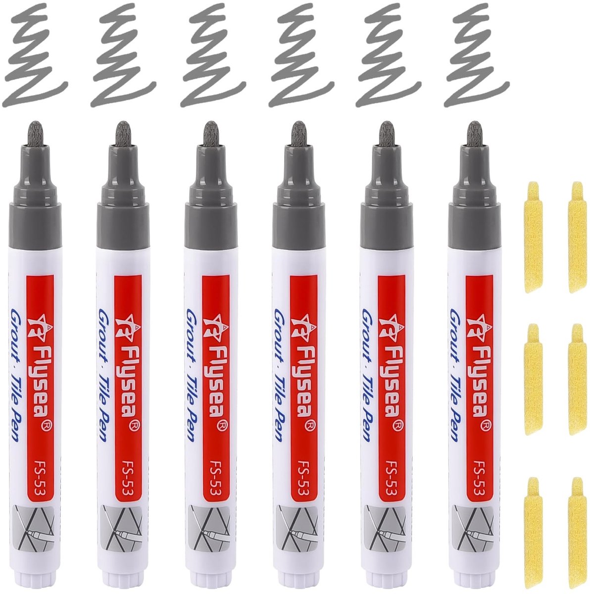 SolidKeus - Set van 6 Waterproof Grout Pennen voor Tegelherstel
