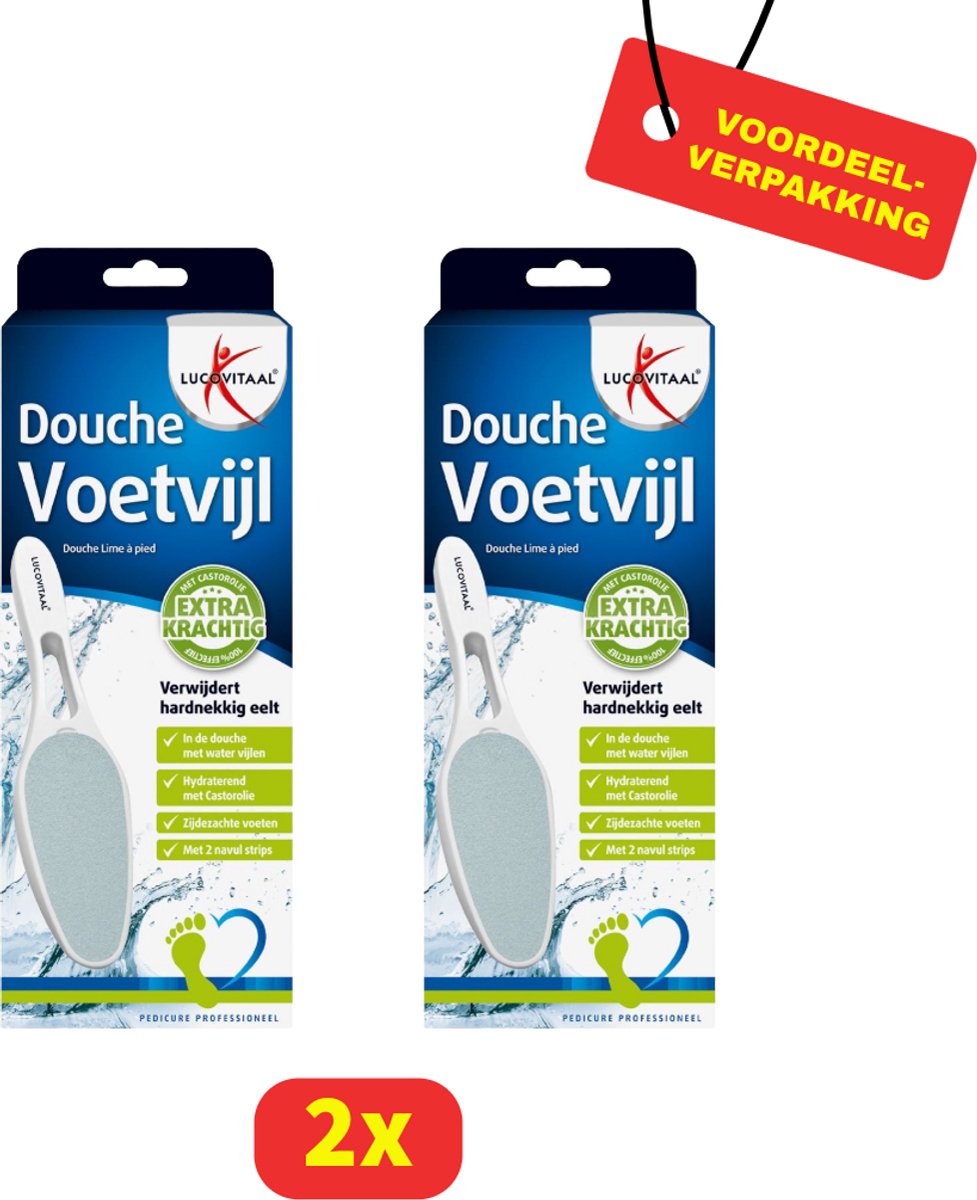 Lucovitaal Douche Voetvijl - 2 stuks - Voordeelverpakking