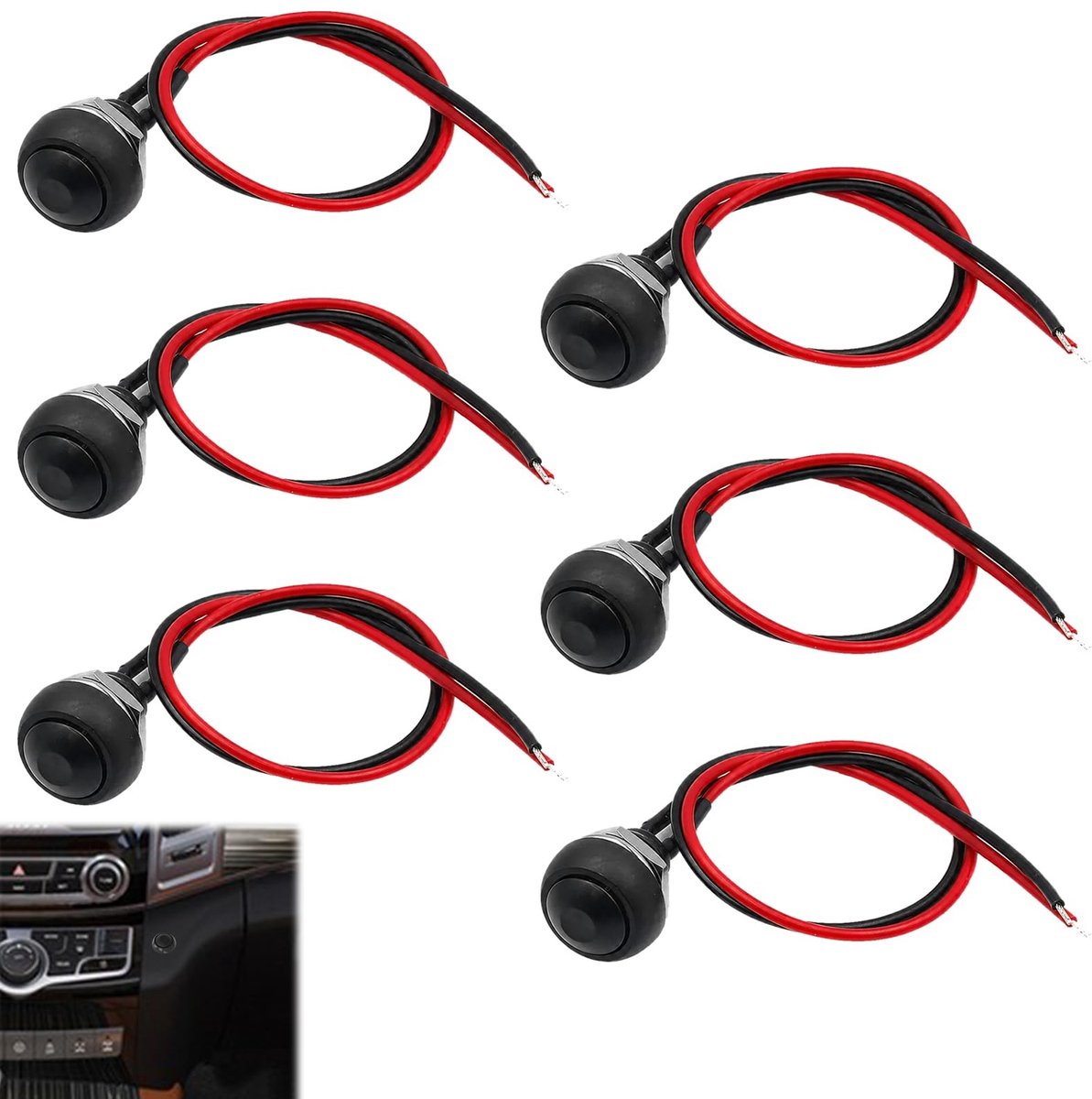 SolidKeus - Waterdichte Drukknop 12 mm Set van 6 voor Diverse Toepassingen
