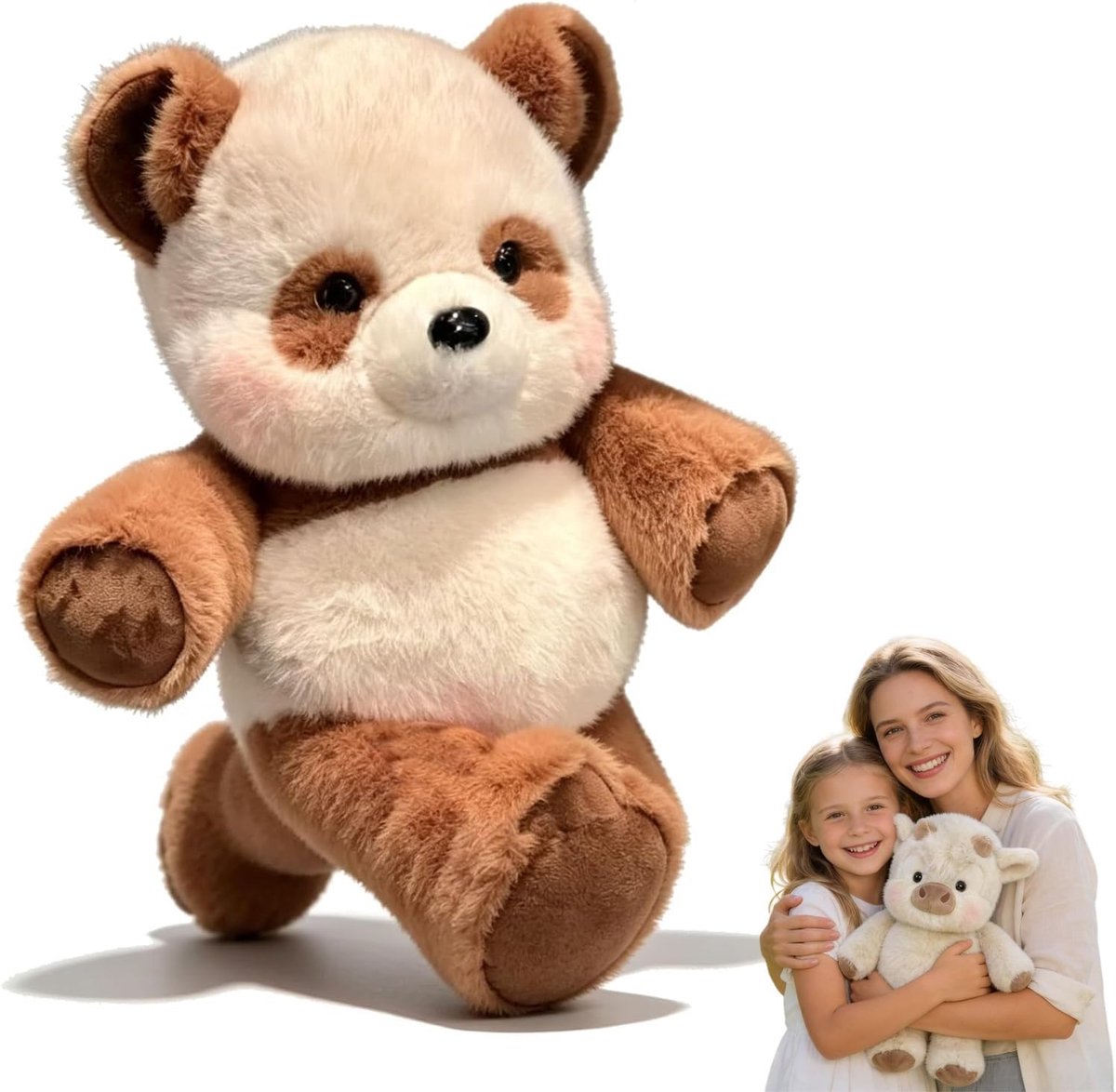 Casalora – Pluche Knuffel – Rennende Panda Serie Pop – 45cm – Rennende Pluche Panda met Bewegende Benen – Schattige Panda Knuffel – Schattig – Zacht – Comfortabel – Briun