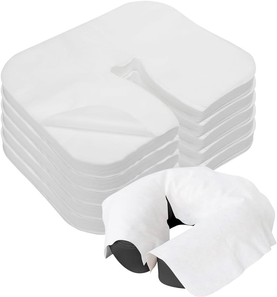 Comfortabele en hygiënische sleufdoekjes voor massagestoelen, 36 x 27 cm, ideaal voor gezichtskussens en behandelingen, van vliesstof voor optimale verzorging