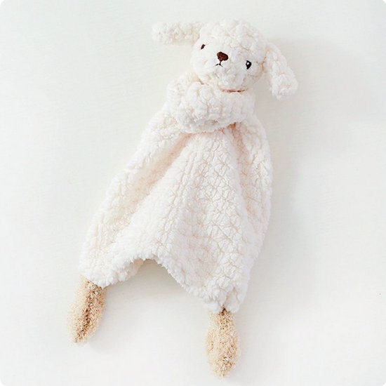 Knuffeldoekje Beer/Schaap/Konijn - Katoen - Baby - Kind - 33x20cm - Met naam - Keuze uit tien kleuren garen — afbeelding 4