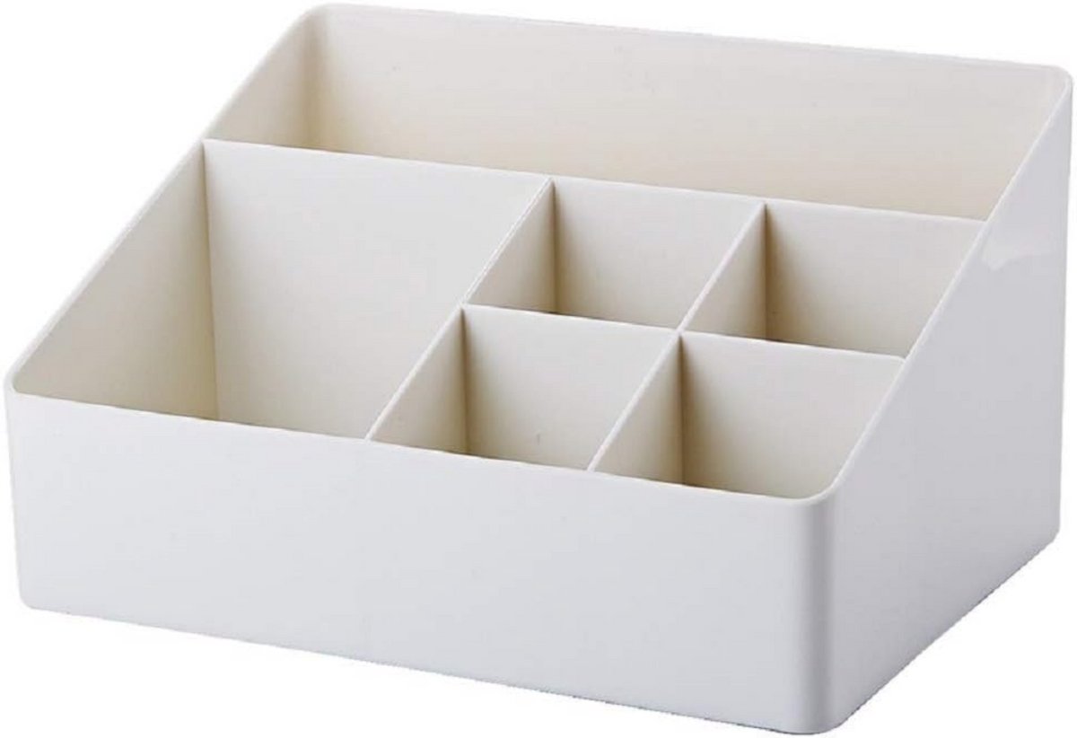 1 stuk-Desktop cosmetica opslagdoos-Huishoudelijke-Plastic-DOG-Afwerking slaapkamer rommel opslagdoos-22*16cm-Wit