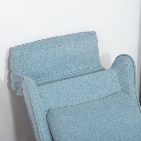 Blauwe 58x53x70cm Kindersofa Met Voetensteun En Verstelbare Rugleuning, Kinderfauteuil Met Armleuningen En Ligfunctie, Comfortabele Kinderstoel Voor Jongens En Meisjes Van 3-5 Jaar, Kinderbank Voor Kinderkamer En Speelhoek — afbeelding 5