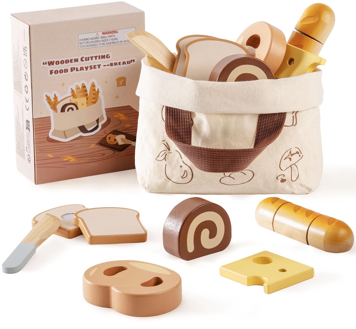 SolidKeus - Houten Brood Snijset voor Kinderen