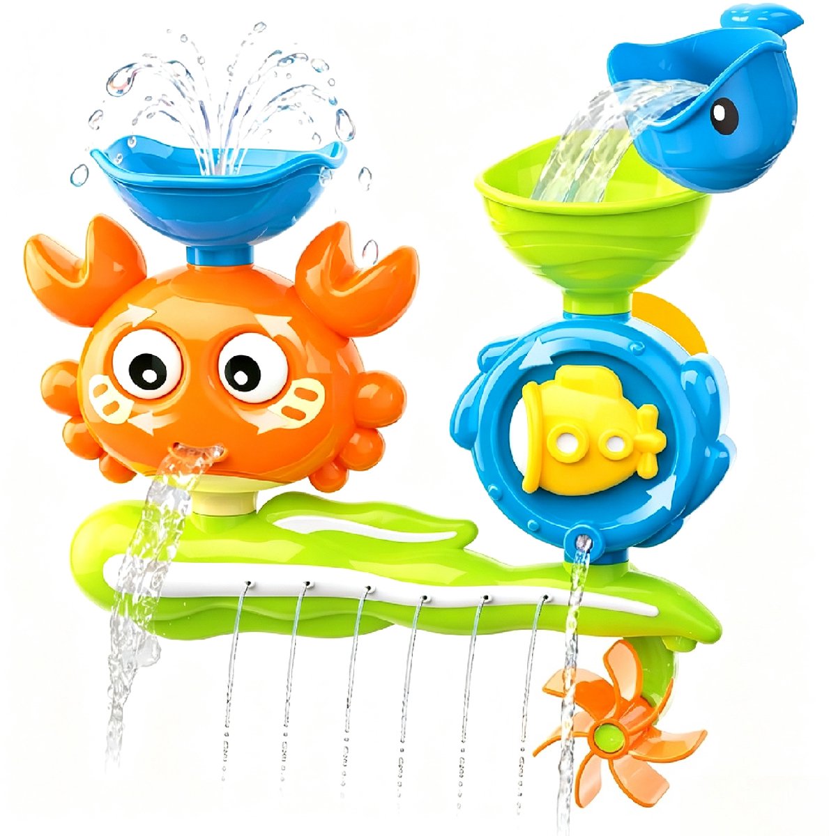 Badspeelgoed voor baby’s van 1-3 jaar – in de vorm van een krab – schimmelbestendig badspeelgoed met zuignappen – interactief badspeelgoed voor kinderen – cadeau geschikt voor jongens en meisjes