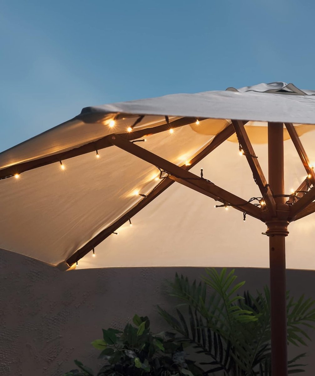 Vellaro Tuinverlichting buiten lichtsnoern - Warmwit - 8 m met 80 LED - Batterijgevoed met Timer - Voor Buiten en Tuindecoratie