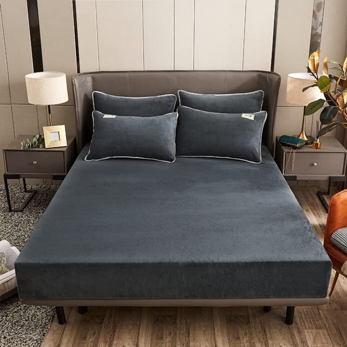 SolidKeus - Pluche Hoeslaken 140 x 200 cm van Badstof voor Comfortabel Slapen