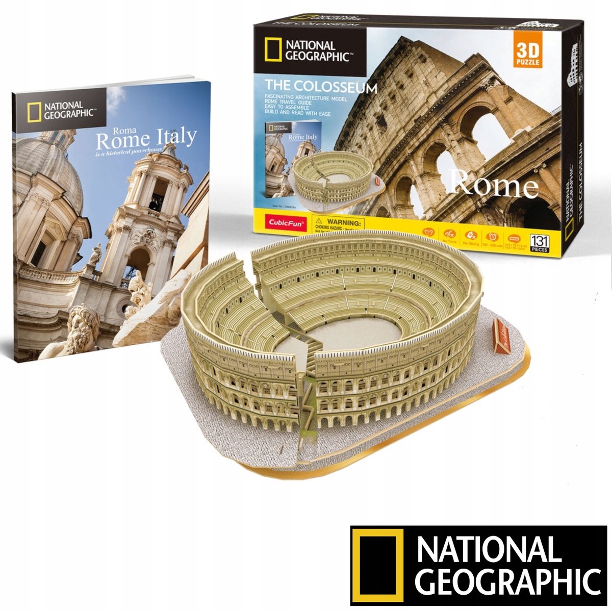 National Geographic 3D Puzzel: Kolosseum Rome (131 Stukjes)
