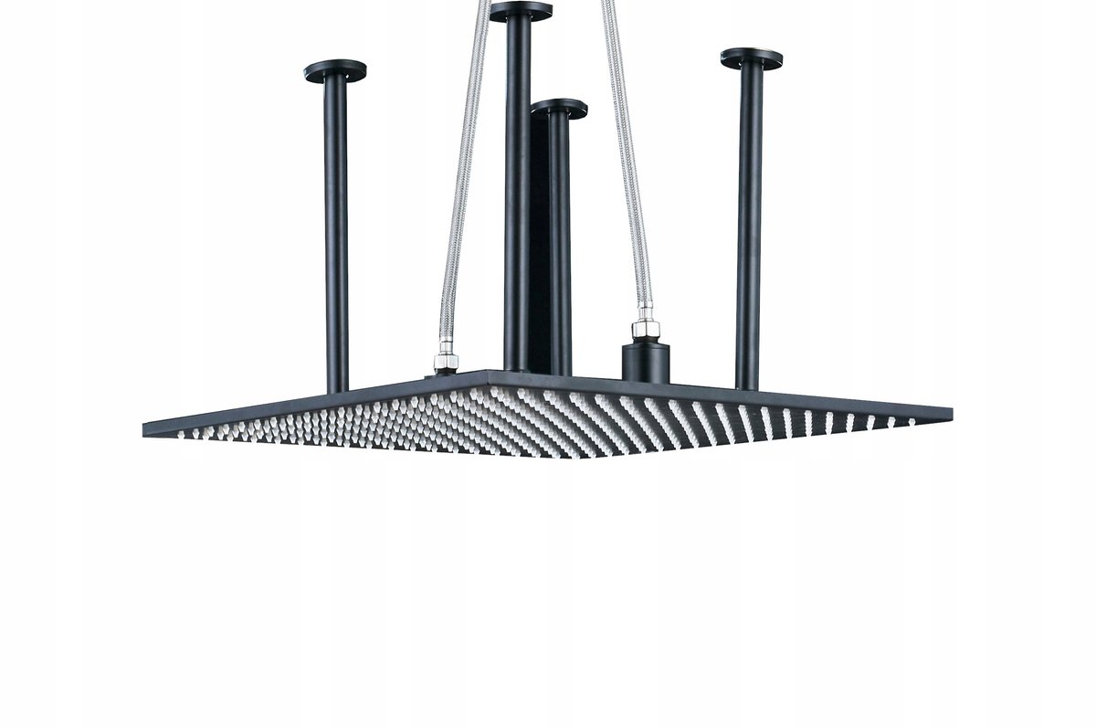 Inbouw Doucheset 60cm Regendouche LED Mat Zwart