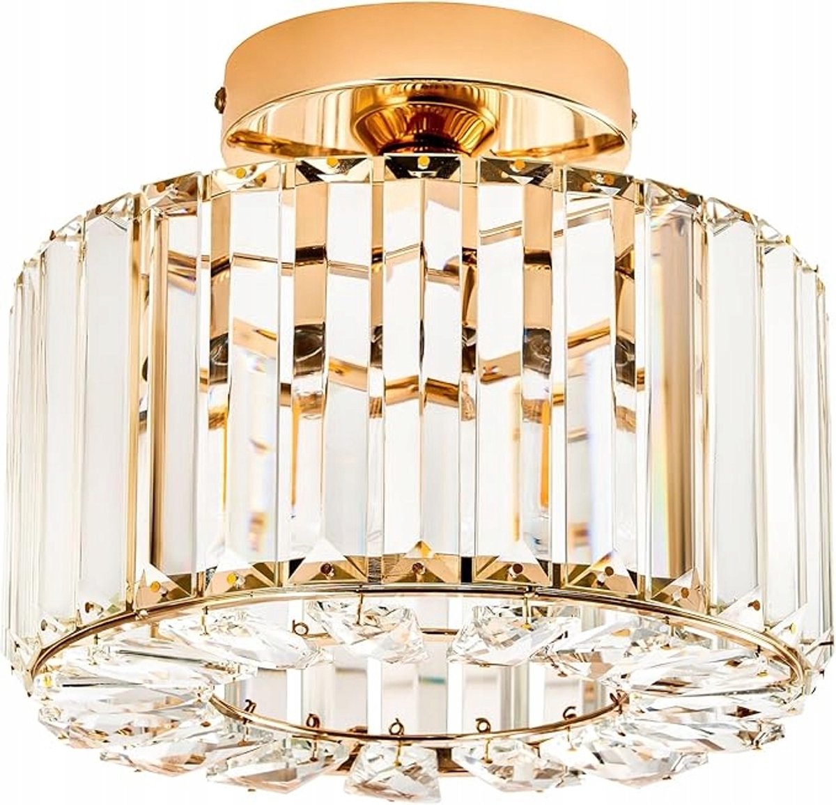 Moderne Gouden Kristallen Plafondlamp E27 - Stijlvolle Verlichting