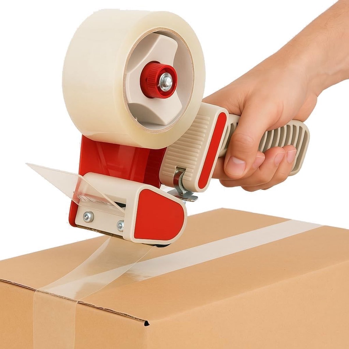 Plakbanddispenser - Professioneel - Handmatige Tape Dispenser met Spanningsregelaar - Voor Verpakkingen
