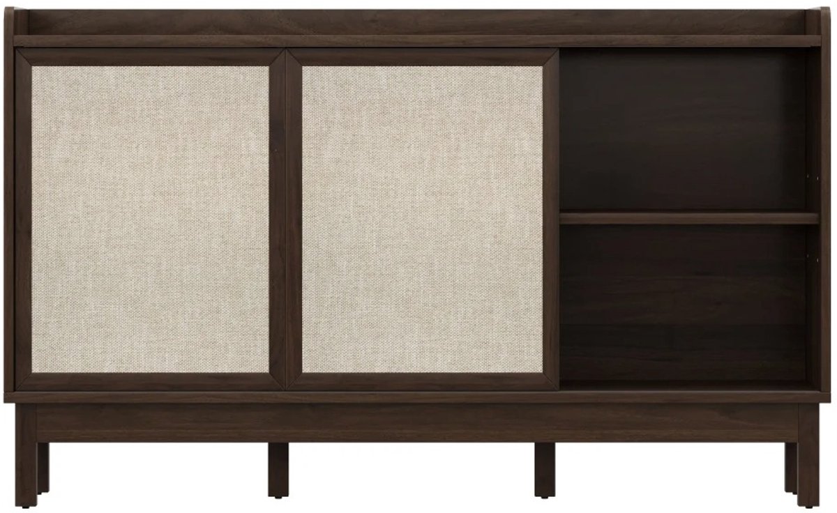 Emvae Dressoir - Multifunctionele Buffetkast en Opbergkast - Schuifdeuren en 2 Laden - 145 x 42 x 78 cm - Hout