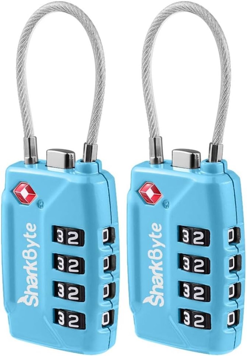 Bagageslot - Zwart - 4-cijferig Combinatieslot - TSA-goedgekeurd voor Rugzakken en Koffers - 2-pack