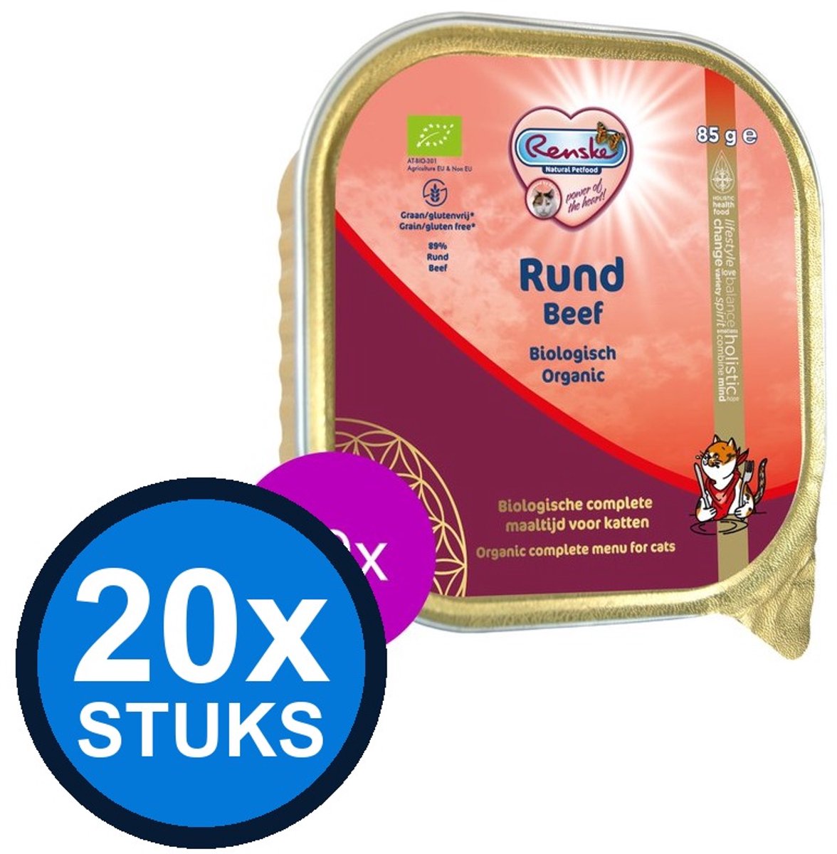 Renske Renske vers alu kat graanvrij rund biologisch 85gr