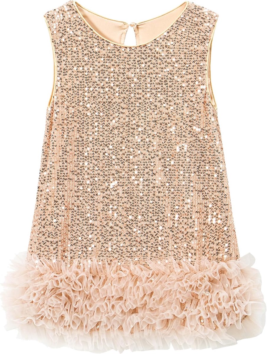 Jurk voor babymeisjes, fluweel, pailletten, kapmouwen, peuters, meisjes, herfst, winter, elegante prinsessenjurk voor verjaardagsfeest, bruiloft