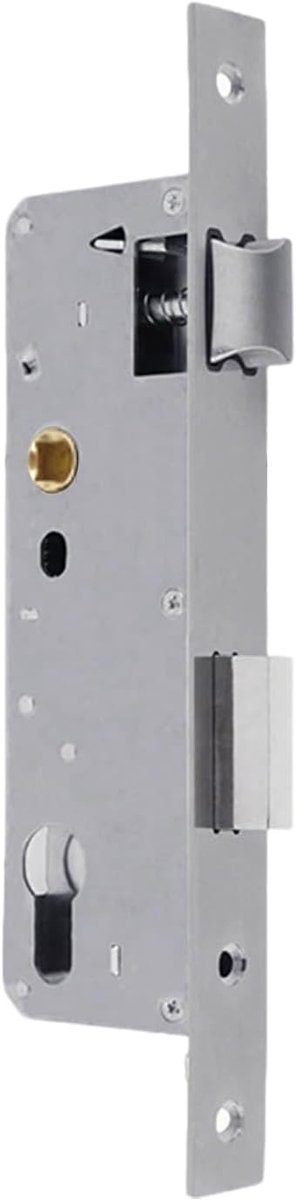 Stalen buisframeslot, insteekslot voor metaalbewerking, afstand 85 mm, sluitcilinder, deurslot, slot, slotkast, tuinpoort met U-tong voor tuinpoort, links/rechts (doornmaat 40 mm)