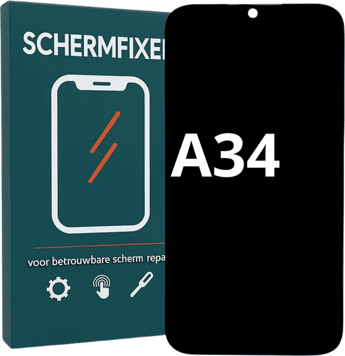 Samsung Galaxy A34 Scherm met Frame - LCD Display - A+ Kwaliteit - Zwart