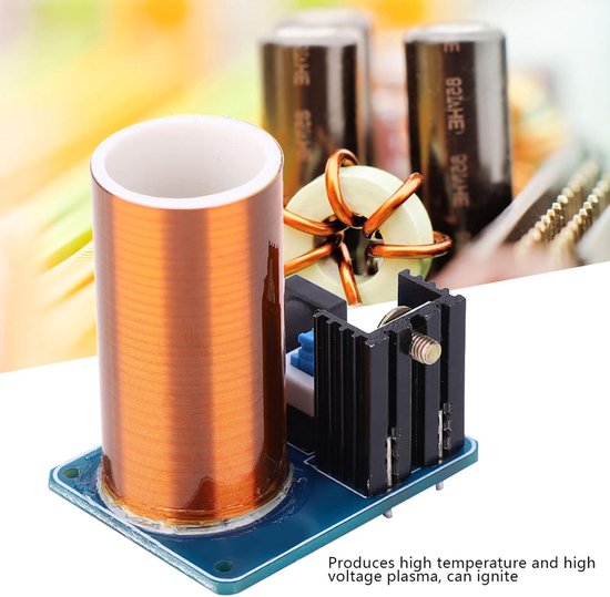 High Efficiency Mini Coil High Voltage Plasma LED Spark Module Kit voor elektrische verlichting voor studentenexperimenten(Afgewerkt product) — afbeelding 4