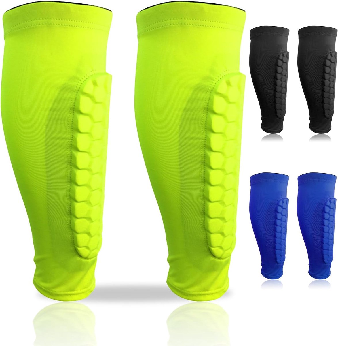 Scheenbeschermers voor voetbalsokken, mouwen, scheenbeschermers voor ergonomische sokken, comfortabel te dragen, elastische scheenbeschermers voor voetbal, basketbal, fietsen, klimmen