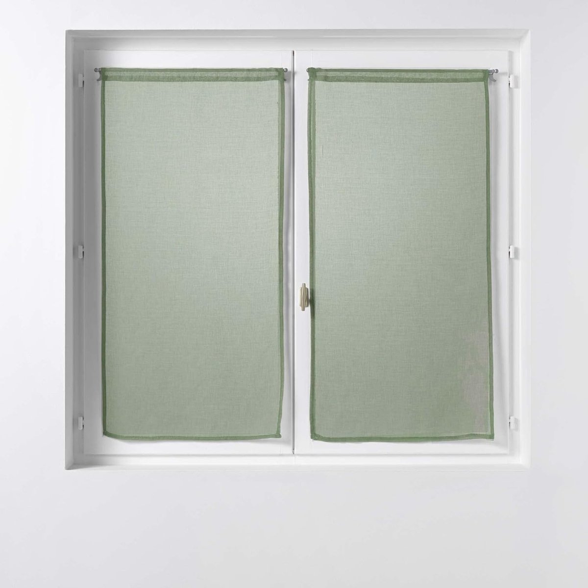 Douceur d'intérieur, Gordijnen, recht, 2 x 60 x 90 cm, gezandstraald, zandra, kaki