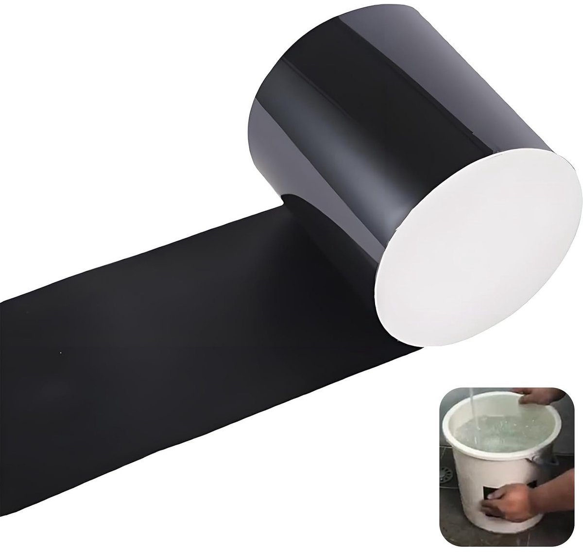 Waterdicht plakband (1,5 m), breedte 10 cm, ideaal voor reparaties van zwembaden, tenten, vijvers en buizen, reparatieset met sterke hechting van pvc en TPE