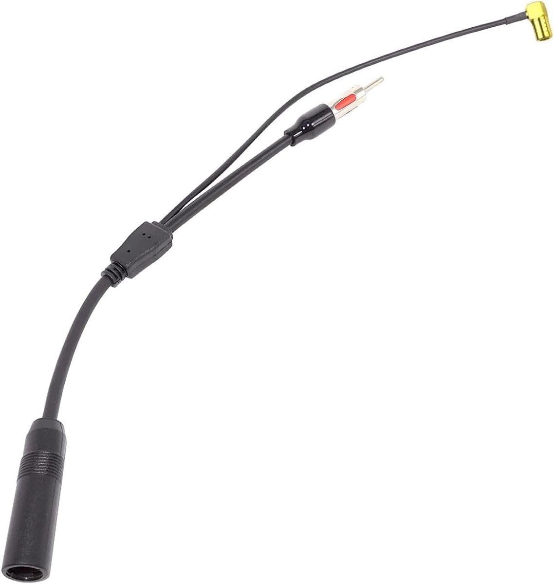 DAB+ splitter antenne adapter SMB adapter DIN stekker auto radio DAB antenne voor auto radio geschikt voor JVC Kenwood Sony Alpine Aktiv AM FM DAB antennesplitter, 40 cm
