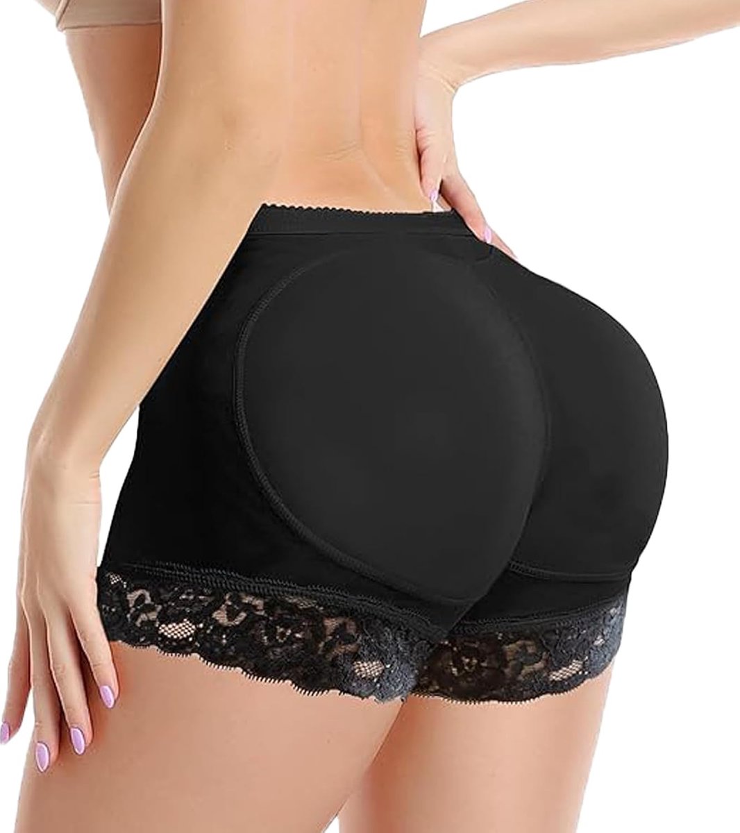 Onderbroek voor dames, butt lifter body shaper, gevoerde onderbroek, boxer, push-up, onzichtbaar, perfecte billen zonder panty control, gewrichten, shapewear broek met afneembare