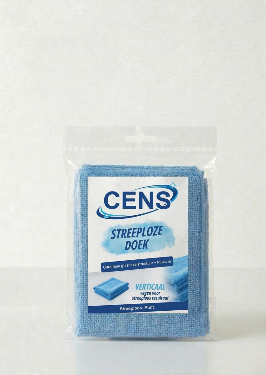Cens Streeploze Doek - 2 Stuks - Microvezel - Streeploos. Punt.