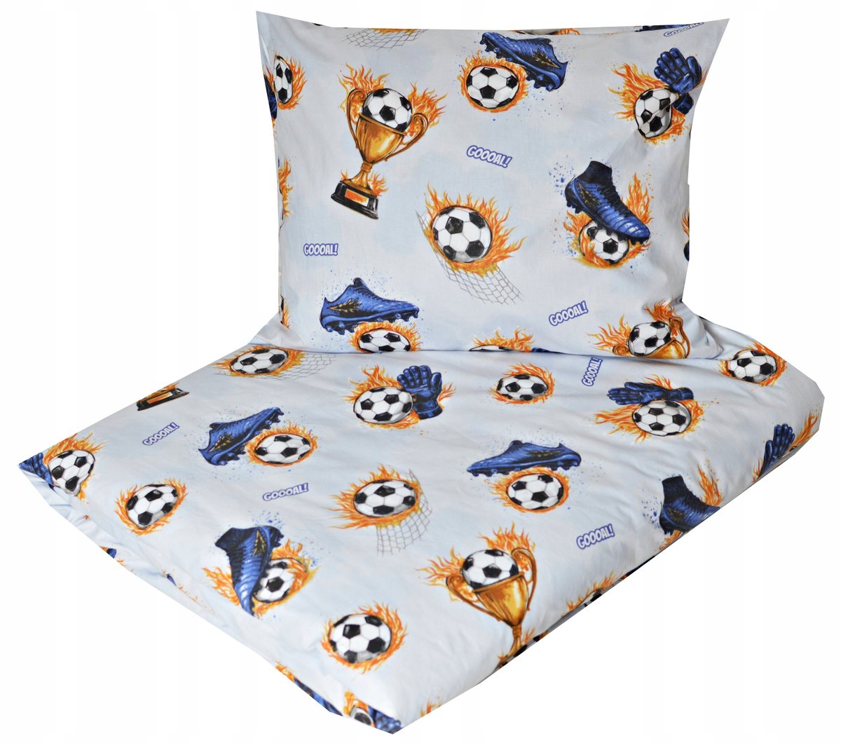 Kinderbeddengoed 140x200 cm Katoen Voetbal Thema