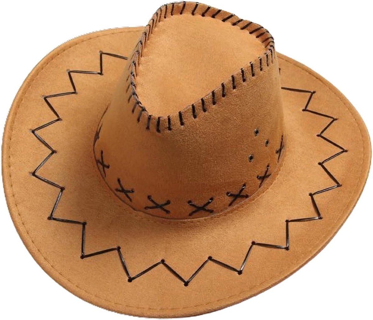 Cowboyhoed Met Brede Rand - Casual Fedora Voor Volwassenen - Suède - Perfect Voor Carnaval, Halloween en Cosplay