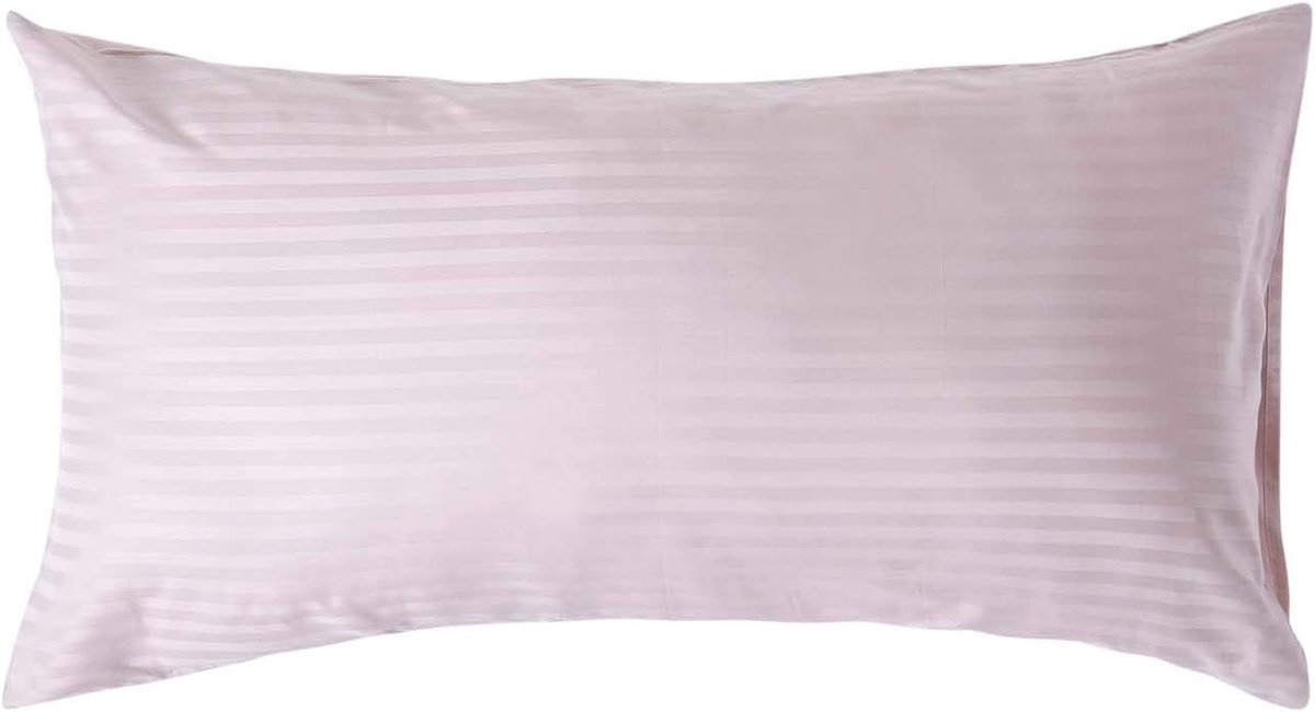 Dusky Roze Puur Egyptisch Katoen Kingsize Kussensloop 330 TC Equivalent aan 500 Draadtelling Percale - Satijnen, gestreept huisvrouw kussensloop Pakket van 4