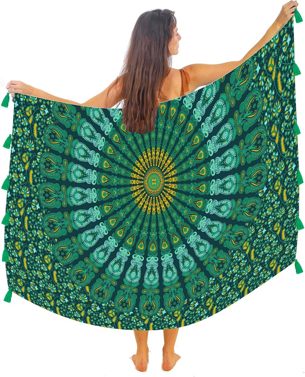 Sarong voor Dames - Boho Chic Mandala Pareo - Bikini Bedekken - Badpak Sjaal