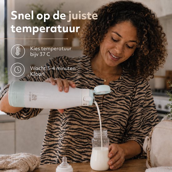 Deryan Draagbare Elektrische Flesverwarmer - Draadloos - Mint van Deryan — afbeelding 5
