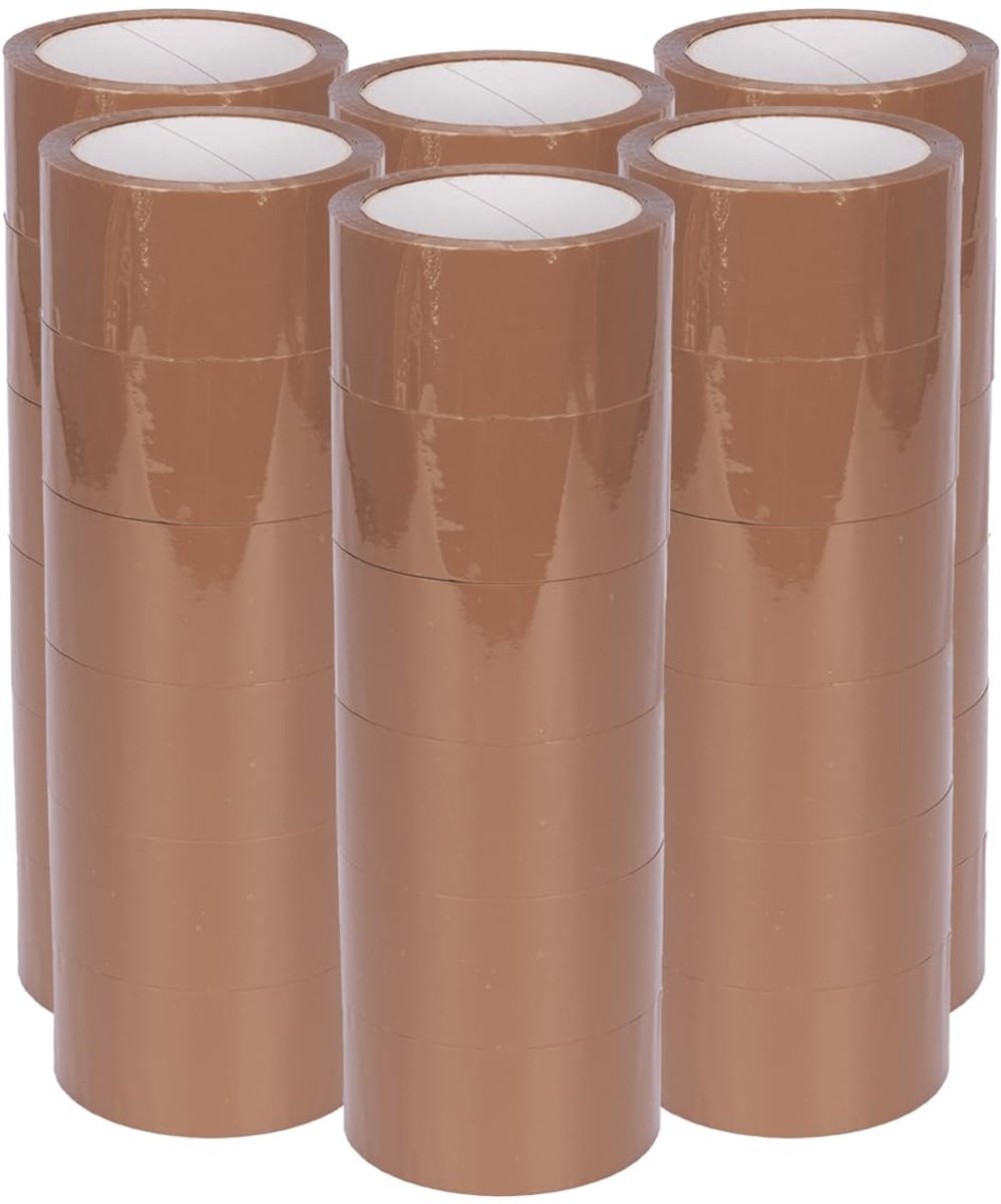 Verpacking 36 x plakband bruin stil afrollend, 50 mm x 66 lfm verpakkingstape pakketplakband
