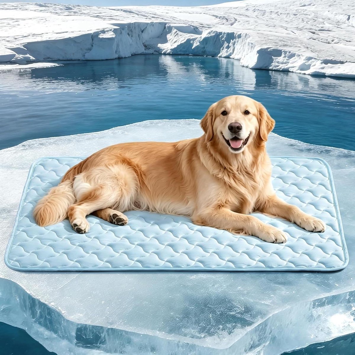 Koelmat Hond - Hondenmat Koelkussen - Afkoeling Honden - Zelfkoelend Effect - 100 x 70 cm - Blauw